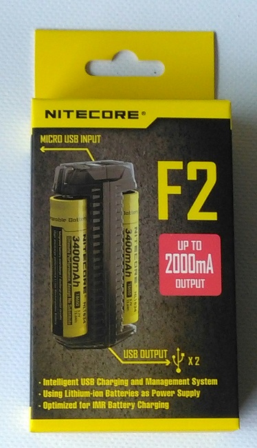 NITECORE F2 nabíječka s funkcí powerbanky pro 2ks Li-Ion baterie