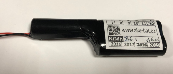 Bateriová sestava 3-článek NiMh 3,6V z článků Xcell AA Short 1600mAh