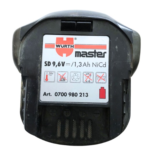 Repase aku baterie WÜRTH Master SD9,6V NiCD 9,6V 1700mAh, články Panasonic