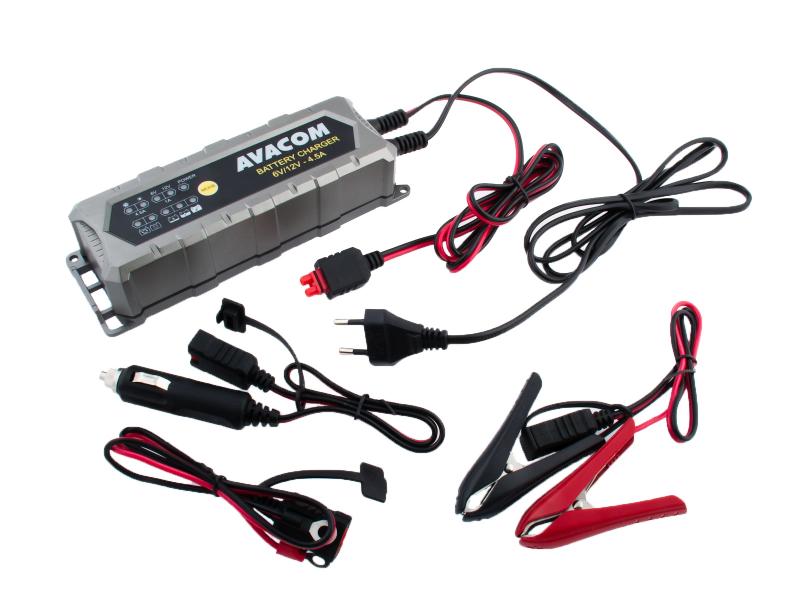 Automatická nabíječka AVACOM 6V/12V 4,5A pro olověné AGM/GEL akumulátory (1,2 - 120Ah)