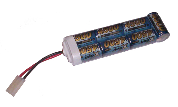LP baterie pro airsoft Ni-MH 8,4V 4500mAh Xcell 7-článek 2x3+1