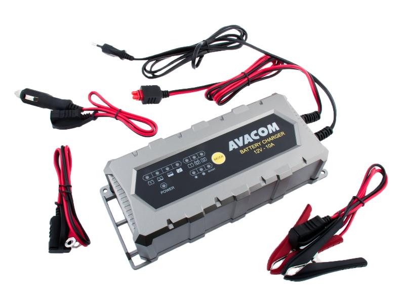 Automatická nabíječka AVACOM 12V 10A pro olověné AGM/GEL akumulátory (20 - 200Ah)
