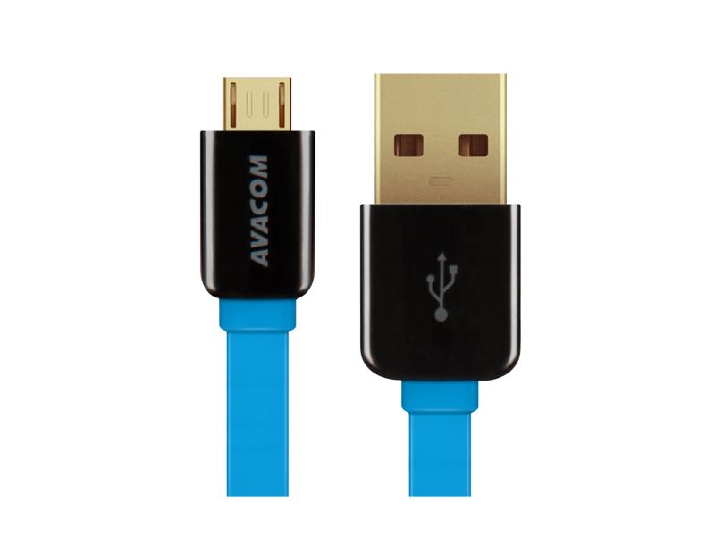 AVACOM MIC-120B kabel USB - Micro USB, 120cm, modrá