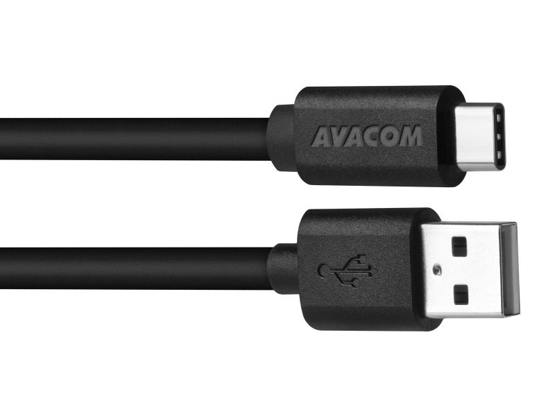 Datov&yacute; a nab&iacute;jec&iacute; kabel USB - USB Type-C, 100cm, čern&aacute;