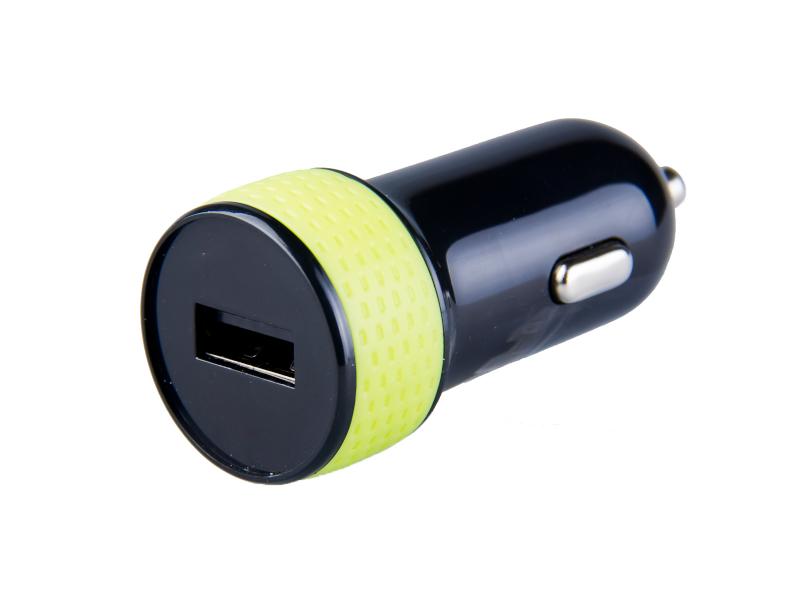 Nabíječka do auta s výstupem USB 5V/1A, černo-zelená barva - Avacom