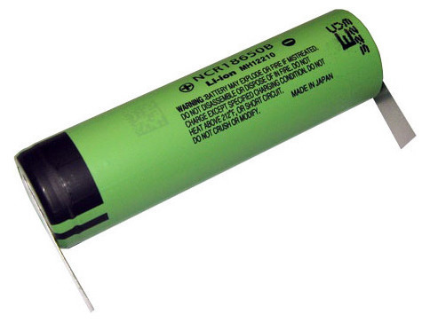 18650 Li-ion 3,7V 3400mAh Panasonic NCR18650B s vývody do U