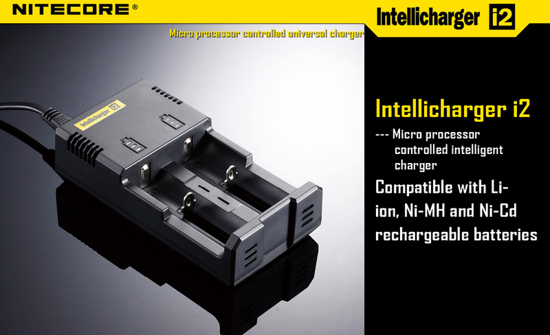 NITECORE NEW i2 inteligentní nabíječka 2x, Li-Ion, Ni-MH, Ni-Cd