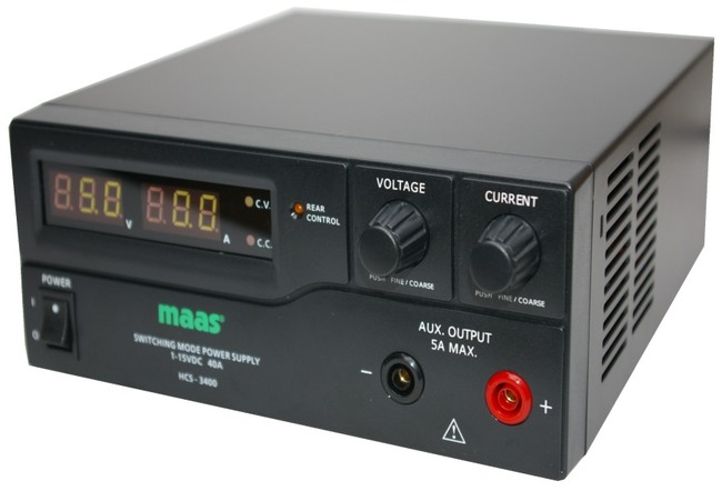 Laboratorní zdroj MAAS 1-15 VDC / 0-40 A, 600 W, HCS-3400