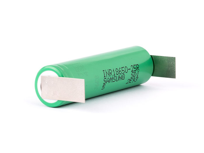 18650 Li-ion 3,7V Samsung 2500mAh INR18650-25R s vývody do U