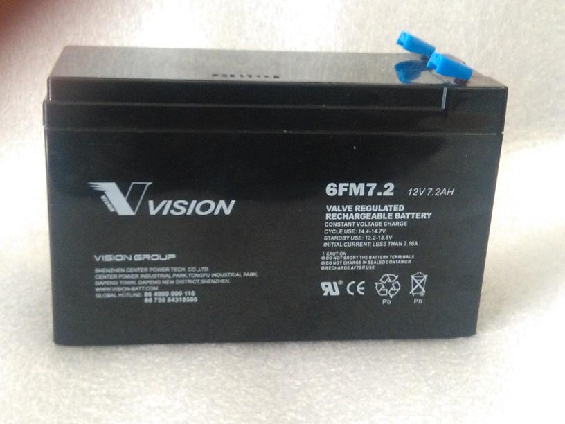 olověný akumulátor Vision 12V 7,2Ah F2, životnost 10 let