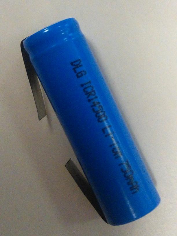 Baterie Li-ion 14500A2 1000mAh 3,7V ICR14500 s v&yacute;vody do U