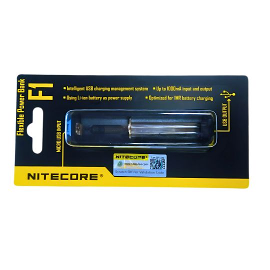 NITECORE F1 nabíječka s funkcí powerbanky pro 1ks Li-Ion baterie