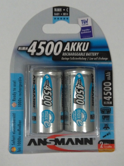 Nabíjecí baterie velikosti C Ni-MH Ansmann 4500mAh balení 2 ks HR14