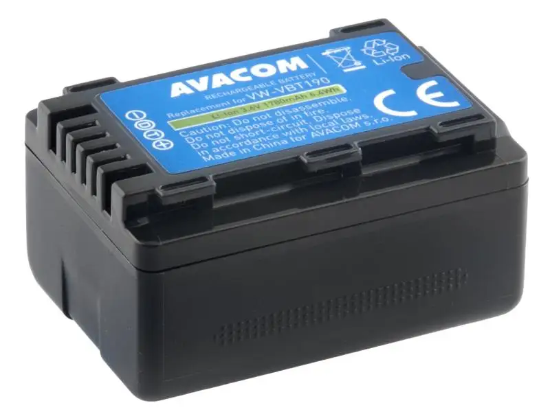 Panasonic VW-VBT190 Li-Ion 3.6V 1780mAh 6.4Wh