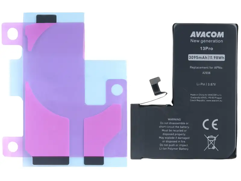 Baterie pro Apple iPhone 13 Pro, Li-Ion 3,87V 3095mAh (n&aacute;hrada A2656)
