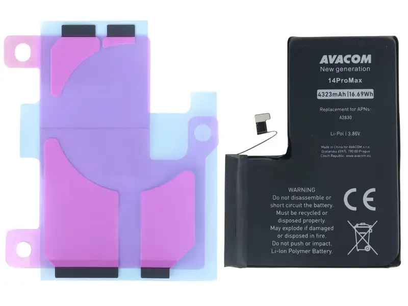 Baterie pro Apple iPhone 14 Pro Max, Li-Ion 3,86V 4323mAh (n&aacute;hrada A2830)