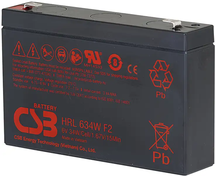 akumulátor CSB HRL634W F2 (6V/9Ah)