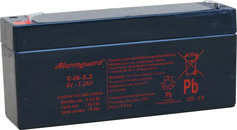 akumulátor Alarmguard CJ6-3,2 (6V/3,2Ah)