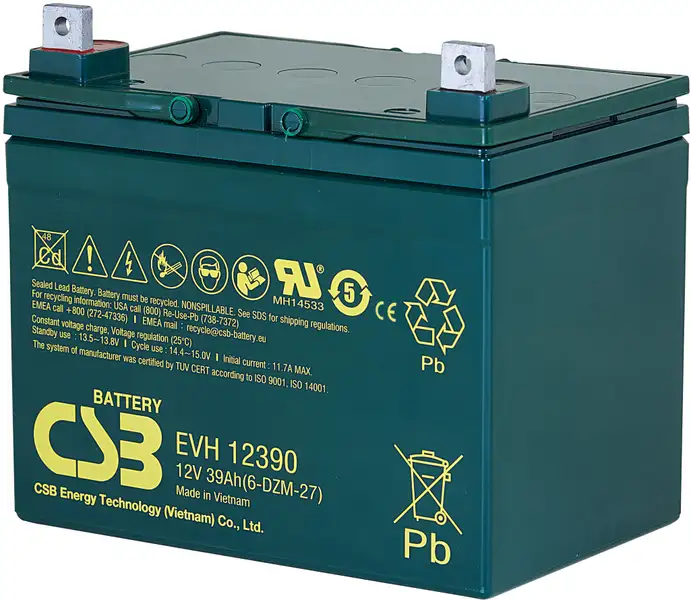 akumulátor CSB EVH12390 (12V/39Ah)