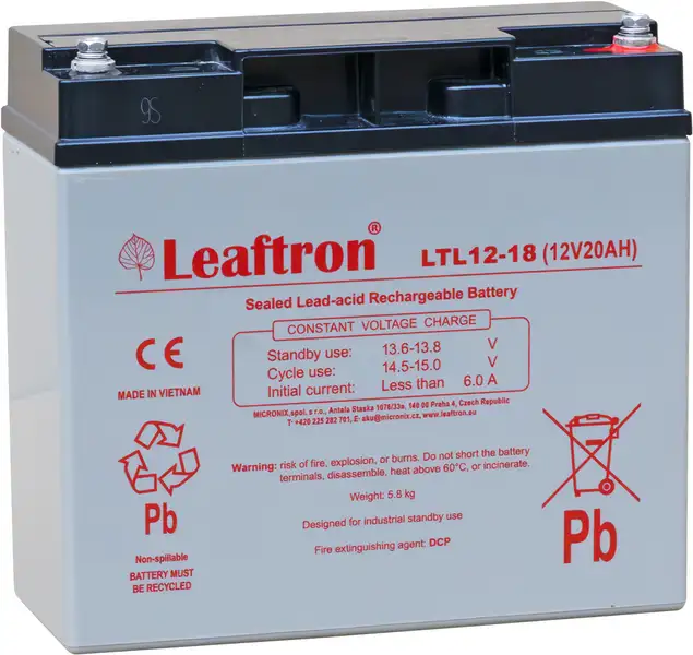akumulátor Leaftron LTL12-18 (12V/18Ah)