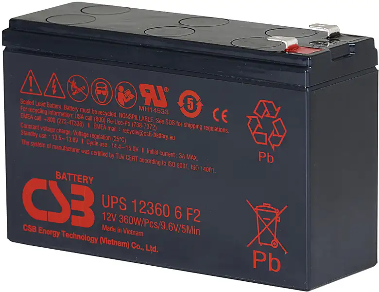 akumulátor CSB UPS123606F2F1 (12V/360W/5min.)