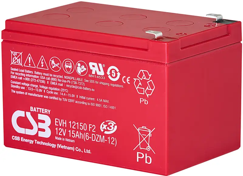 akumulátor CSB EVH12150 F2 (12V/15Ah)
