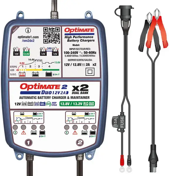 nabíječka OPTIMATE 2 DUO x 2 Bank (12V/2A) TM570
