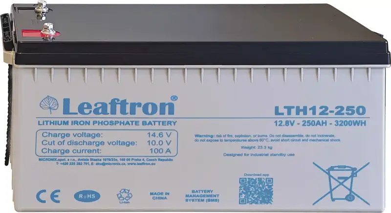 akumulátor Leaftron LTH12-250 Lithium (12V/250Ah)