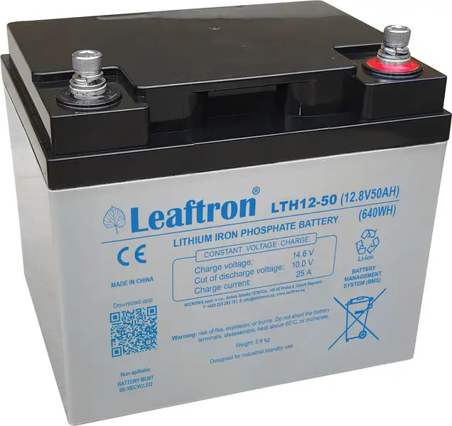 akumulátor Leaftron LTH12-50 Lithium (12V/50Ah)