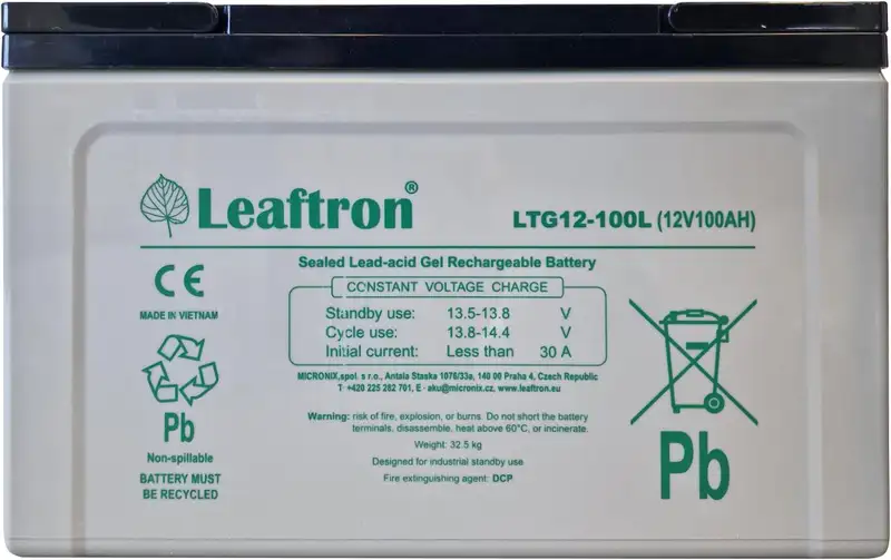 akumulátor Leaftron LTG12-100L gelový (12V/100Ah)