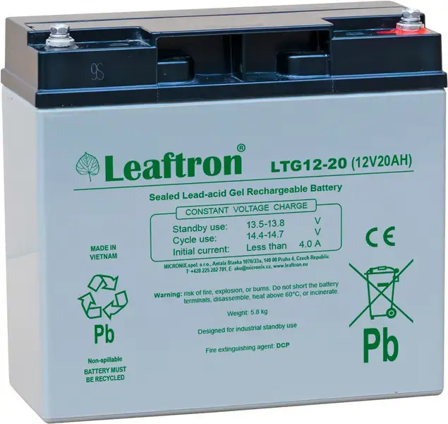 akumulátor Leaftron LTG12-20 gelový (12V/20Ah)
